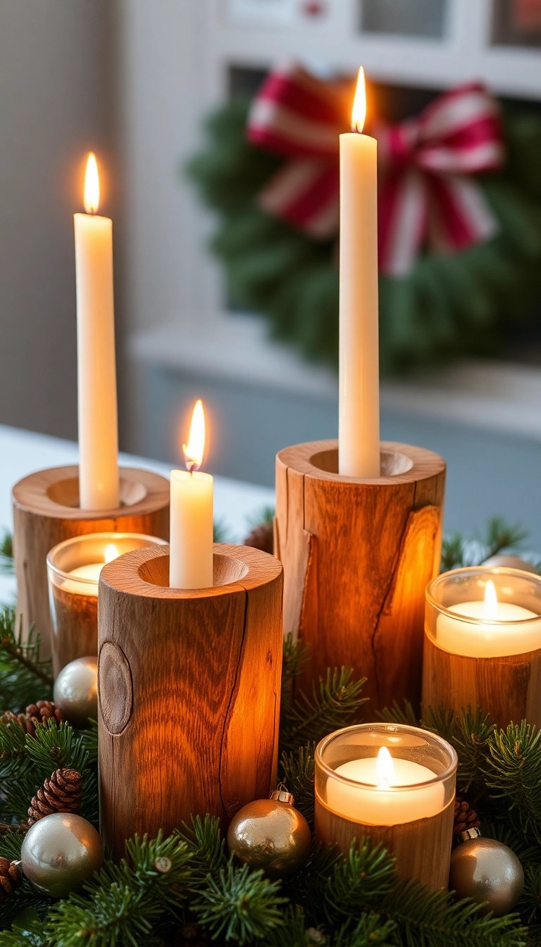 10 Incredible Scrap Wood Christmas Projects You Can Make in a Weekend! - 10. Candle Holders