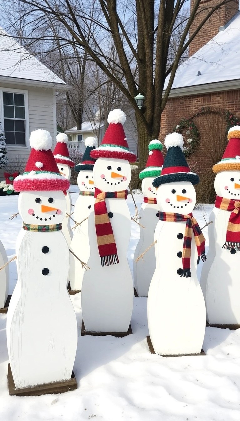 10 Incredible Scrap Wood Christmas Projects You Can Make in a Weekend! - 6. Snowman Family