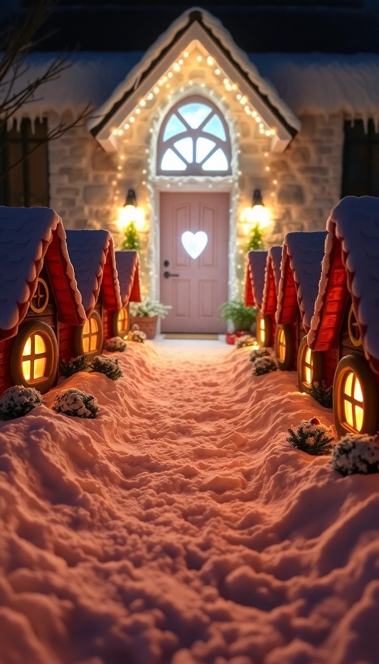 11 Unique Christmas Warm Front Door Lights That Will Make Your Home Stand Out This Holiday Season! - 10. Whimsical Fairy Houses