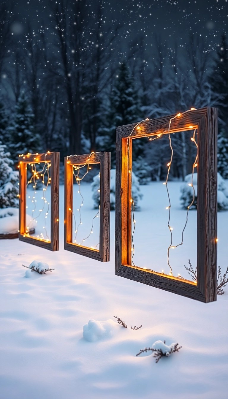 12 DIY Christmas Light Hacks That Will Transform Your Outdoor Space (You Won't Believe #8!) - 8. Magical Light Frames (You Won't Believe This!)