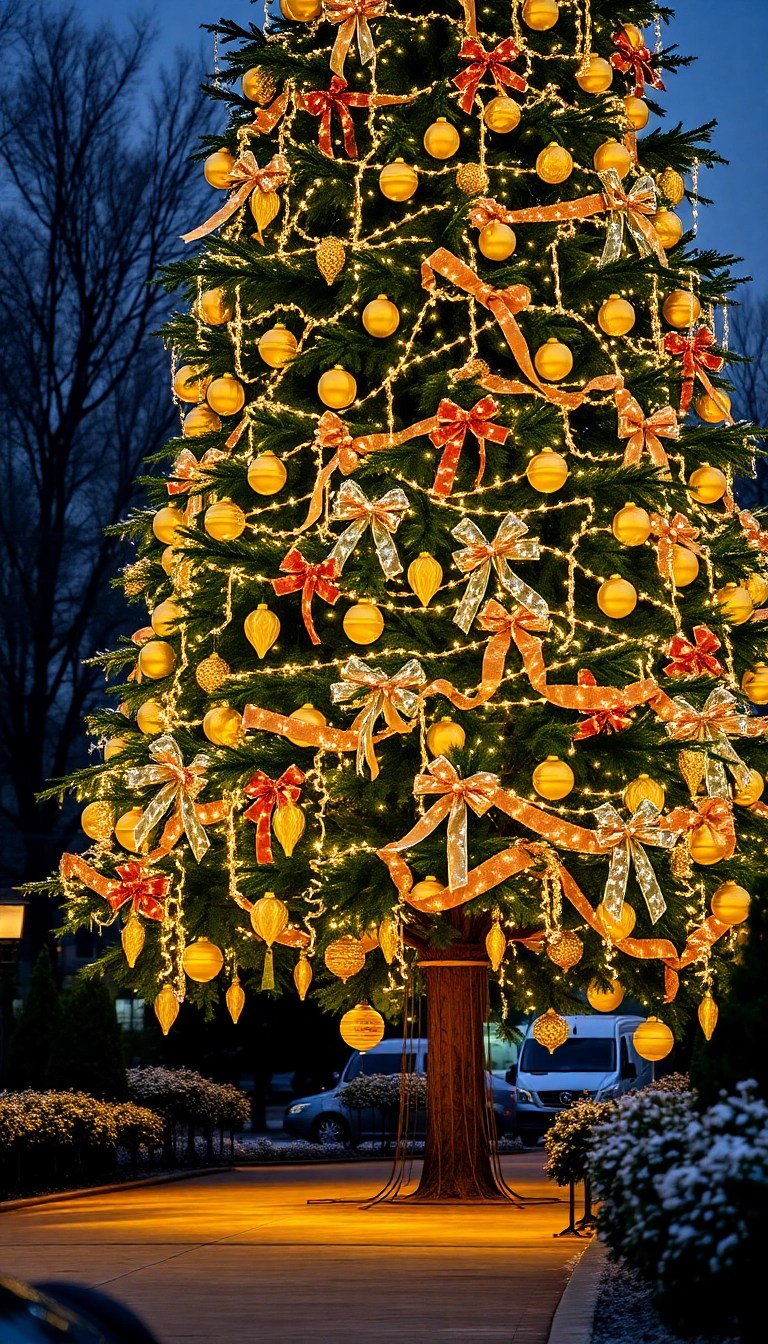 18 Themed Christmas Tree Lights That Will Wow Your Guests (Don't Miss #5!) - 3. Elegant Gold and White