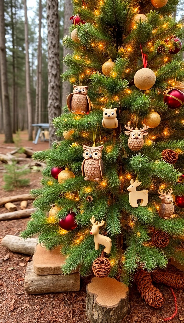 18 Themed Christmas Tree Lights That Will Wow Your Guests (Don't Miss #5!) - 9. Woodland Creatures