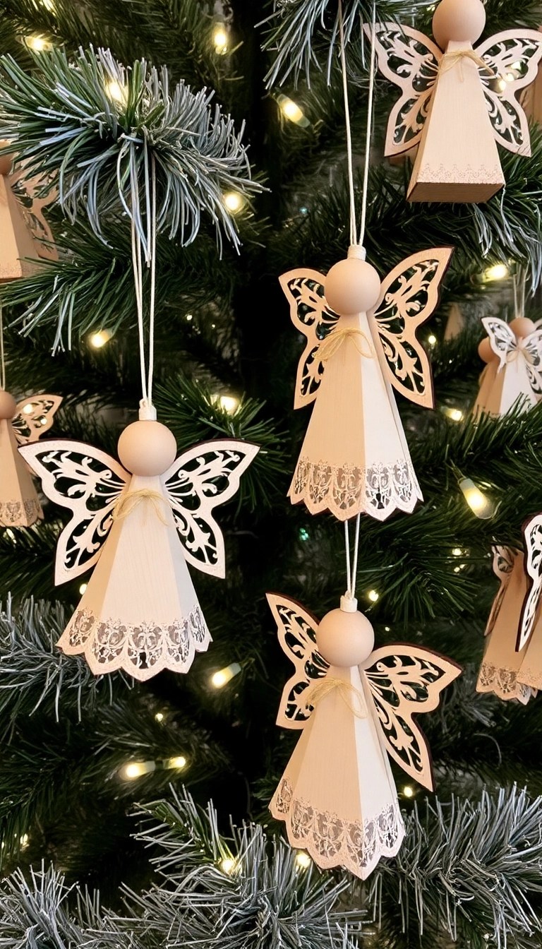 21 Easy Homemade Wooden Ornaments You Can Make This Christmas (You Won't Believe #15!) - 12. Angel Ornaments
