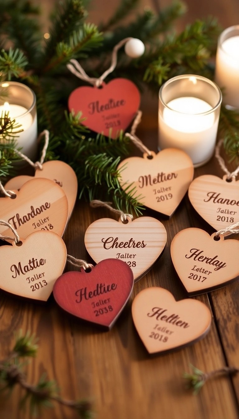 21 Easy Homemade Wooden Ornaments You Can Make This Christmas (You Won't Believe #15!) - 14. Heartwarming Family Ornaments