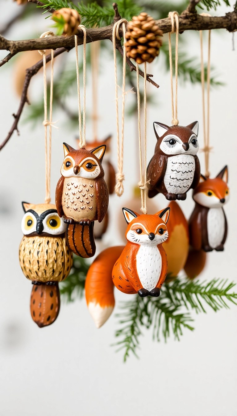 21 Easy Homemade Wooden Ornaments You Can Make This Christmas (You Won't Believe #15!) - 18. Woodland Creatures