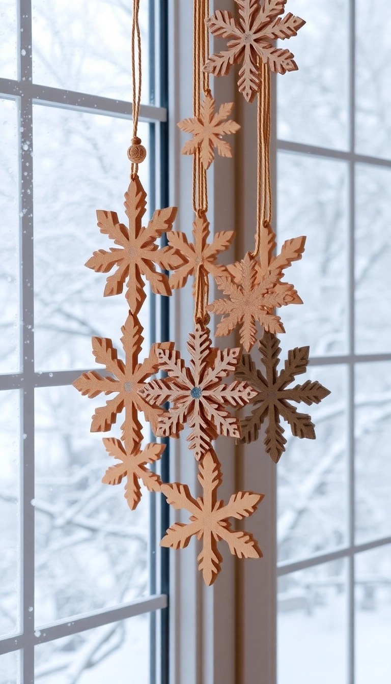 21 Easy Homemade Wooden Ornaments You Can Make This Christmas (You Won't Believe #15!) - 4. Snowflake Cutouts