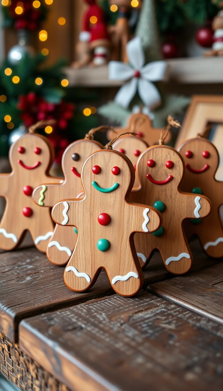 21 Easy Homemade Wooden Ornaments You Can Make This Christmas (You Won't Believe #15!) - 7. Gingerbread Men